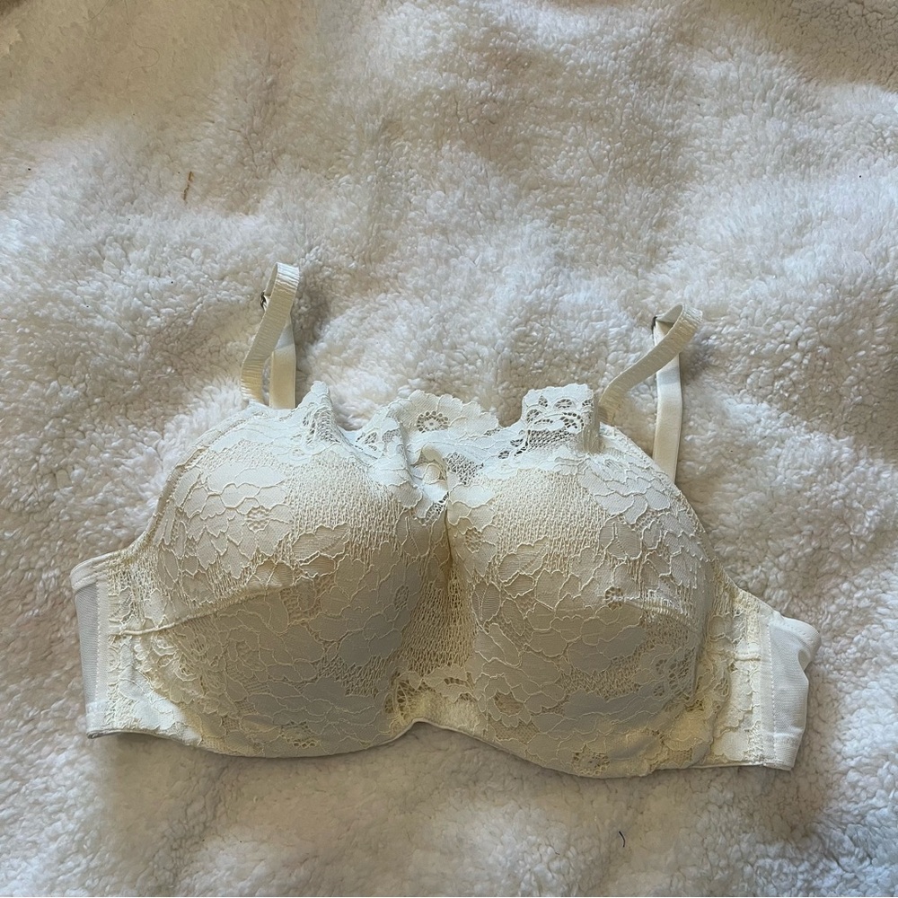 Soma The Cami Bra Underwire Lace Lined Classic White Size 36C